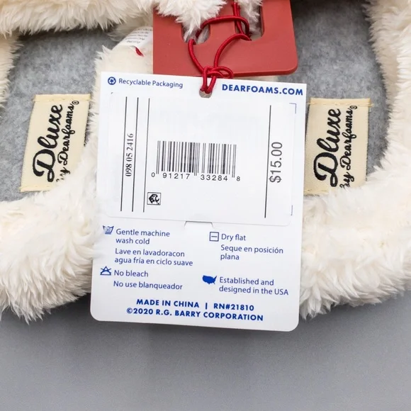 ‼️SOLD‼️ Dearfoam Dluxe Brand New Memory Foam Women’s Slippers - Size M 7/8 - Picture 10 of 14